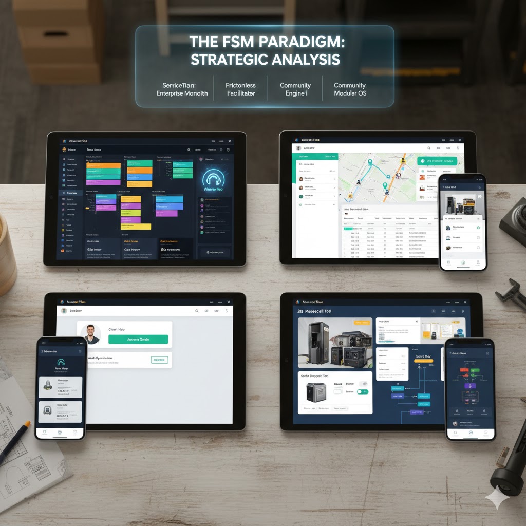 Field service management and AI paradigm for contractors