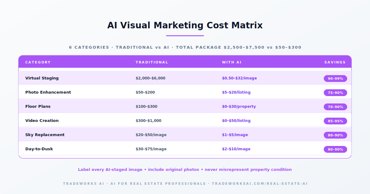 AI virtual staging vs physical staging cost comparison