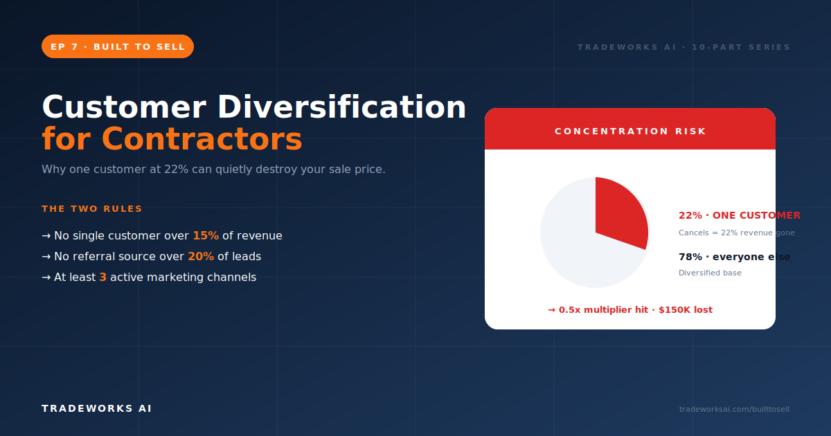 Customer diversification concentration risk diagram