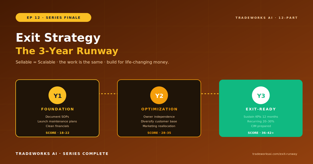 Contractor 3-year exit strategy timeline