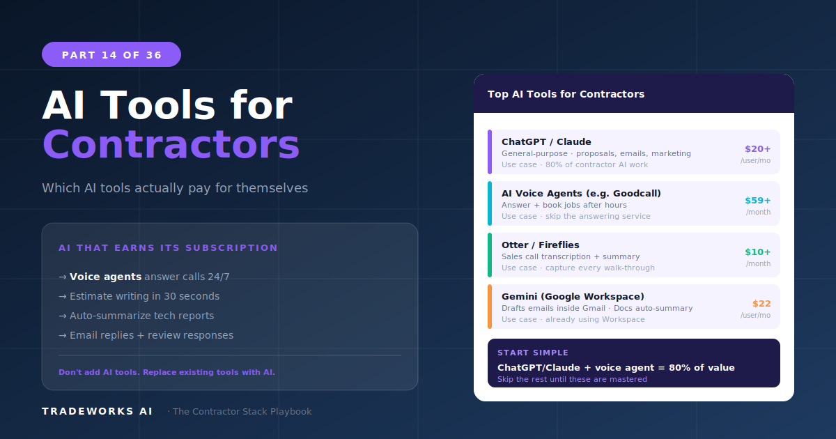 AI Tools for Contractors