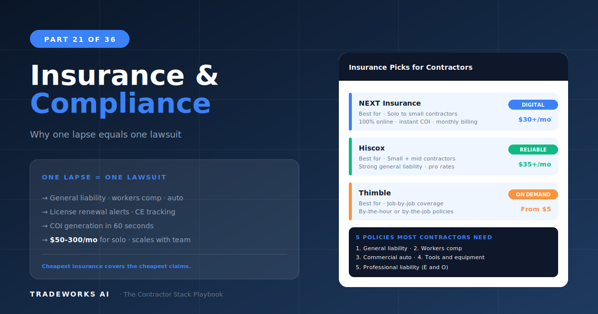 Insurance and Licensing Compliance