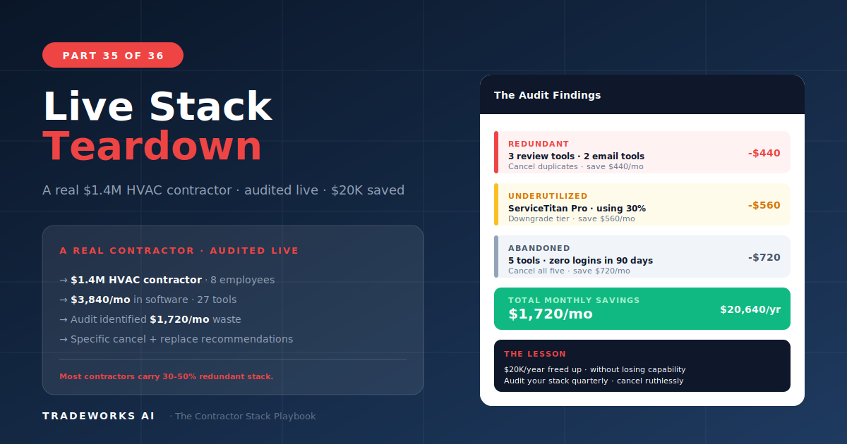Live Contractor Stack Teardown