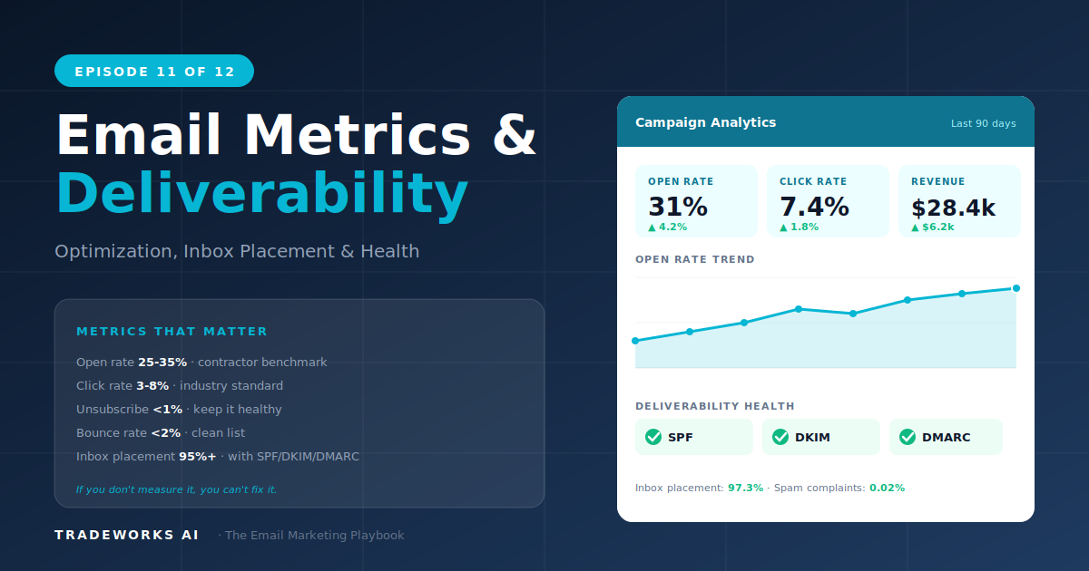 Email Metrics and Deliverability for Contractors