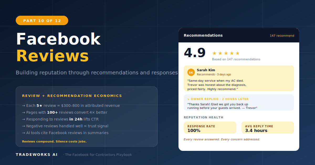 Facebook Reviews and Recommendations for Contractors