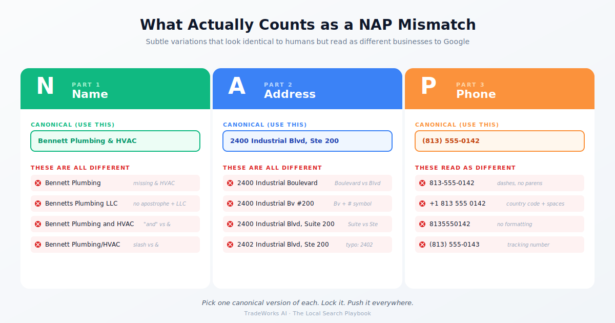 NAP consistency citation flow diagram