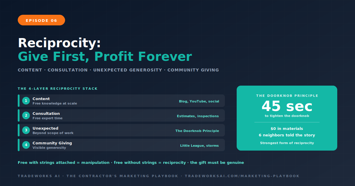 Reciprocity stack for contractor marketing