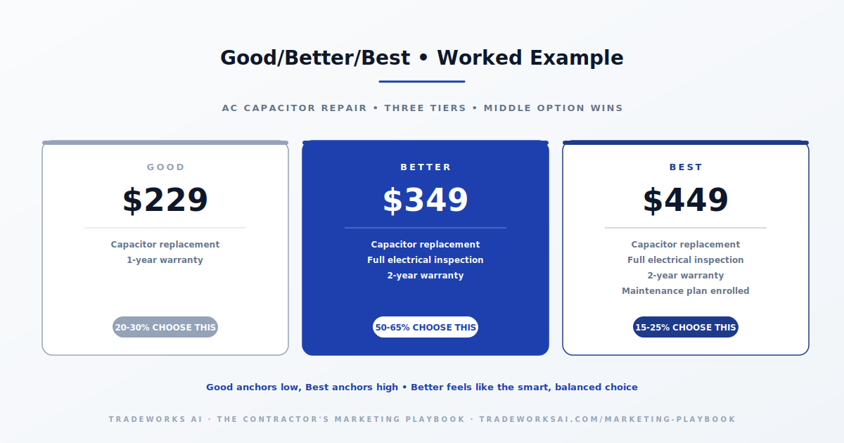 Contractor positioning and pricing anchoring framework