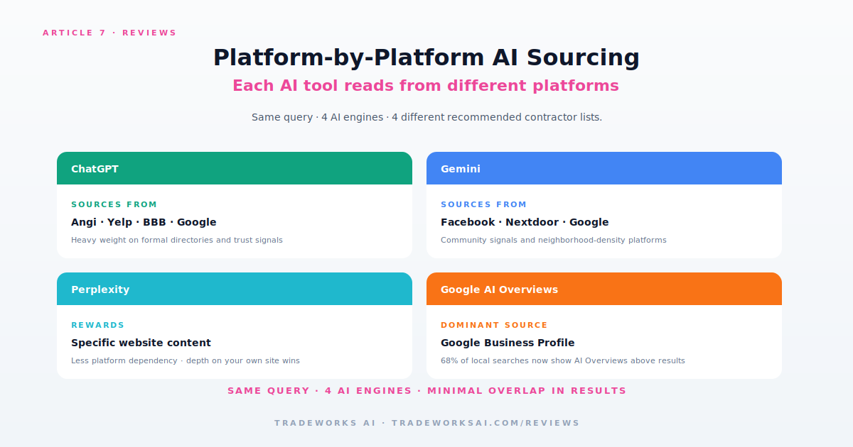 Reviews and AI search recommendation flow