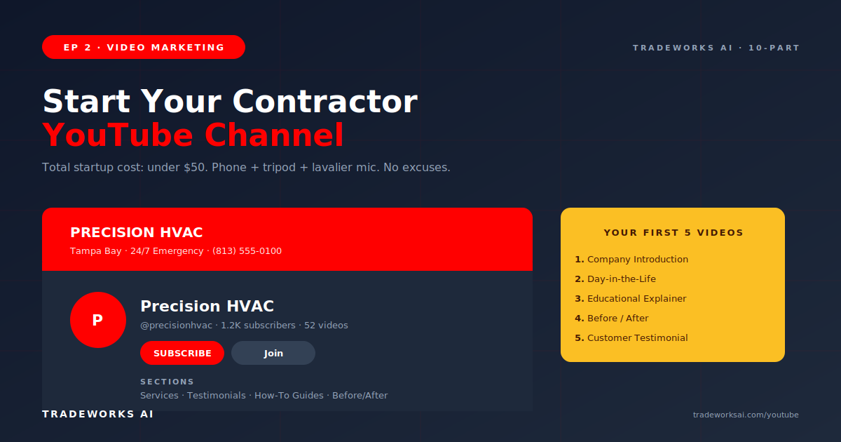 Contractor YouTube channel setup guide
