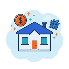 Homeowner earning service-credit rewards on year-round home services