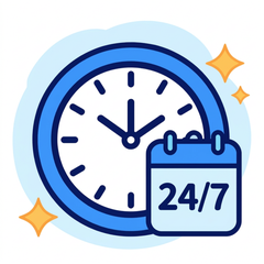 24/7 AI-assisted booking with instant confirmation