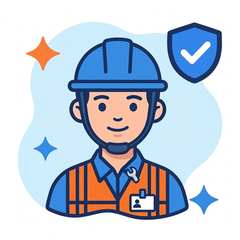 Vetted and insured contractor at a homeowner's door